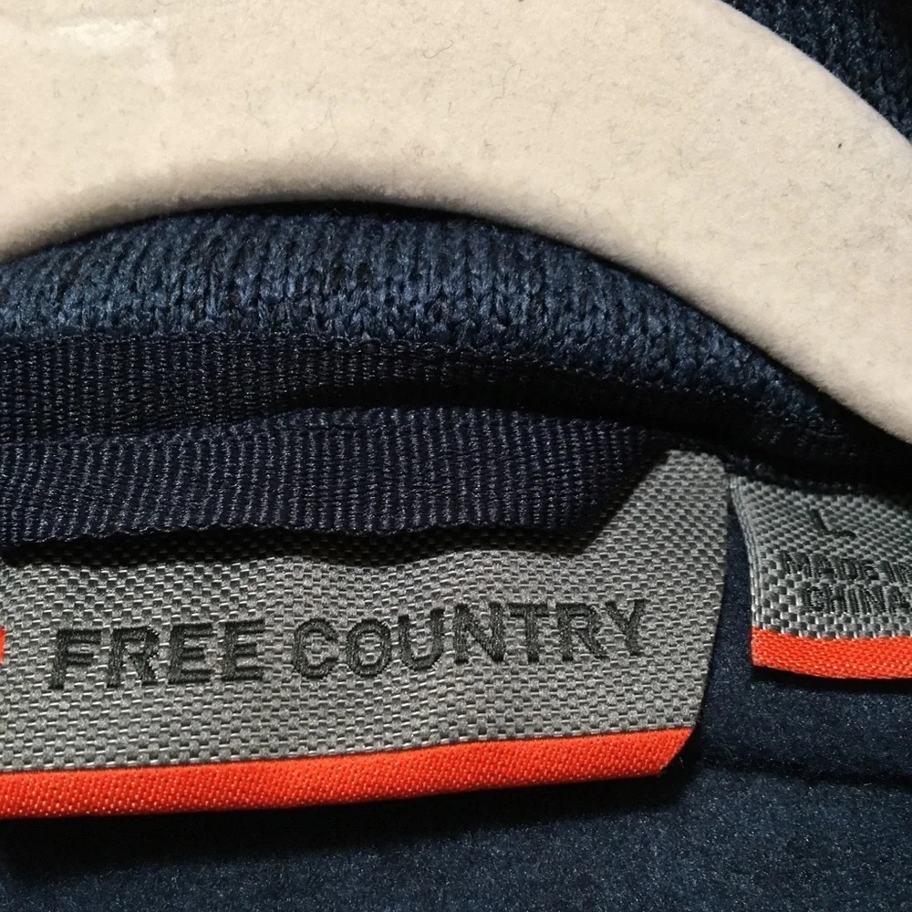 Free Country Men's Heather Indigo Blue 07.